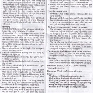 Thuốc Hafenthyl 145mg Hasan điều trị rối loạn lipoprotein huyết (3 vỉ x 10 viên)