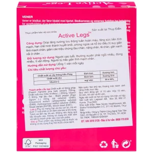 Viên uống Active Legs hỗ trợ điều trị suy giãn tĩnh mạch chân (15 viên)