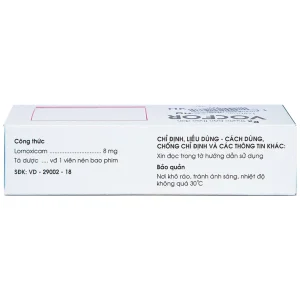 Thuốc Vocfor 8mg Medisun điều trị đau sau phẫu thuật (3 vỉ x 10 viên)