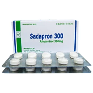 Thuốc Sadapron 300 Remedica điều trị chứng tăng acid uric máu (3 vỉ x 10 viên)