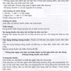 Thuốc Enzicoba CPC1 ngăn ngừa quá trình lão hóa, tăng đề kháng (4 vỉ x 15 viên)