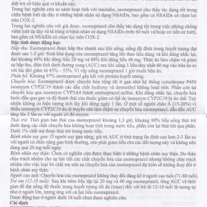 Thuốc Esomeprazol 40-HV điều trị trào ngược dạ dày, thực quản (3 vỉ x 10 viên)