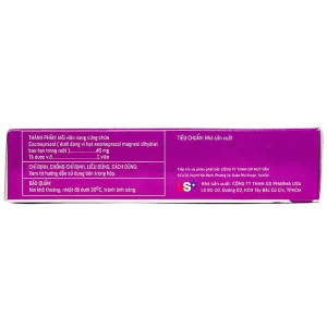 Thuốc Esomeprazol 40-HV điều trị trào ngược dạ dày, thực quản (3 vỉ x 10 viên)