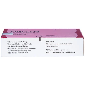 Viên nén Pinclos 75mg Incepta giảm các biến cố do xơ vữa động mạch, nhồi máu cơ tim (3 vỉ x 10 viên)