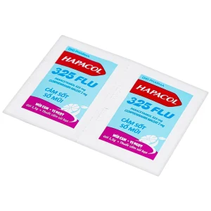 Cốm Hapacol 325 Flu DHG điều trị đau đầu, đau nửa đầu, đau răng (24 gói)