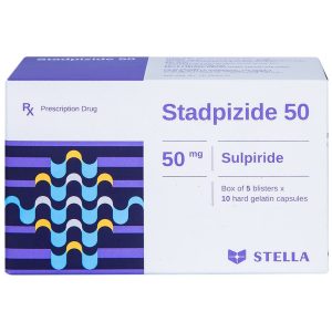 Thuốc Stadpizide 50 Stella điều trị triệu chứng ngắn ngày lo âu, tâm thần phân liệt (5 vỉ x 10 viên)