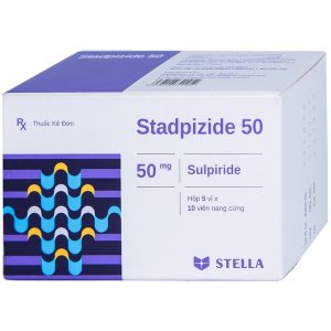 Thuốc Stadpizide 50 Stella điều trị triệu chứng ngắn ngày lo âu, tâm thần phân liệt (5 vỉ x 10 viên)