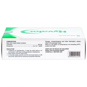 Thuốc Hyvalor 80mg United điều trị tăng huyết áp, suy tim (3 vỉ x 10 viên)
