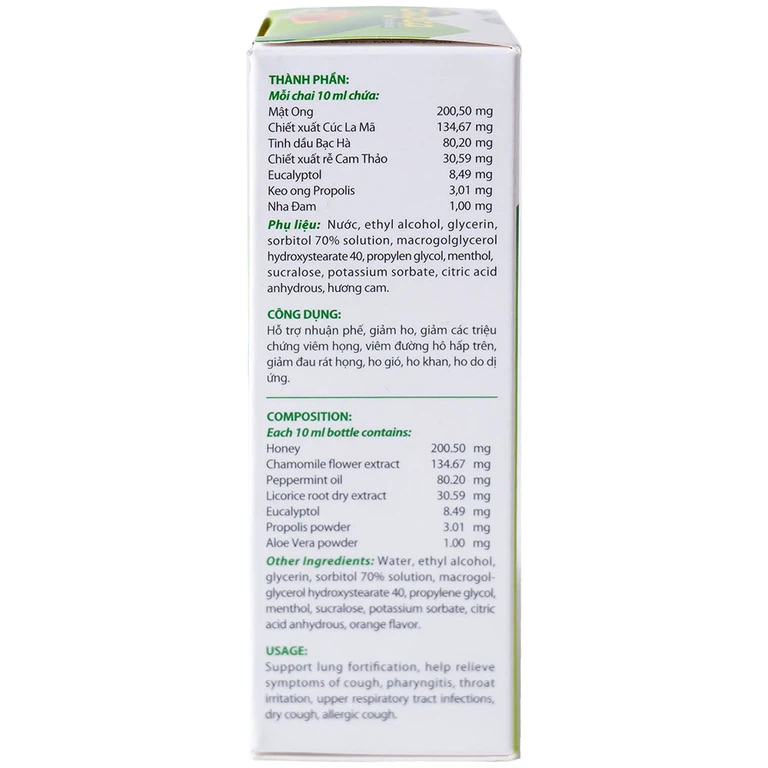 Xịt họng thảo dược Eugica Mega We Care giảm các triệu chứng viêm họng, ho, viêm đường hô hấp trên (10ml)