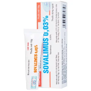 Thuốc mỡ Sovalimus 0.03% Hadiphar điều trị viêm da (10g)