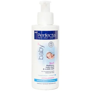 Gel tắm gội 3 trong 1 cho trẻ từ 1 ngày tuổi Perfecta Baby Rohto dưỡng ẩm da (150ml)
