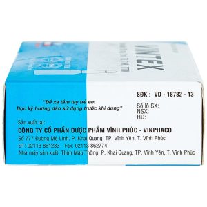 Thuốc tiêm Vintex 50mg/2ml Vinphaco điều trị loét dạ dày - tá tràng lành tính (2 vỉ x 5 ống x 2ml)