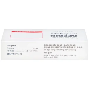 Thuốc Gefbin Medisun điều trị viêm mũi dị ứng, mề đay vô căn mạn tính (3 vỉ x 10 viên)