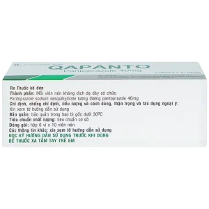 Thuốc Qapanto Atlantic giảm tái phát loét tá tràng, dạ dày (6 vỉ x 10 viên)