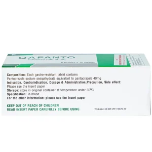 Thuốc Qapanto Atlantic giảm tái phát loét tá tràng, dạ dày (6 vỉ x 10 viên)