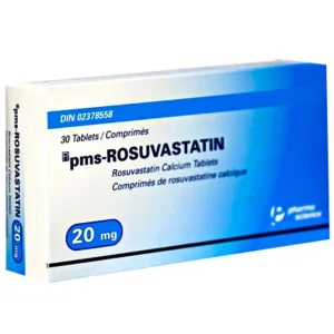 Viên nén pms-Rosuvastatin 20mg Pharmascience điều trị tăng cholesterol máu (3 vỉ x 10 viên)