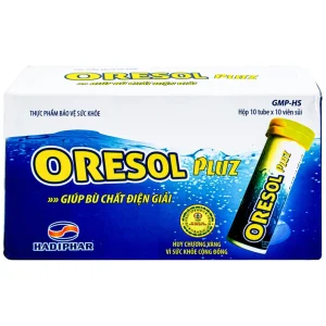 Viên sủi Oresol Pluz Hadiphar giúp bù chất điện giải (10 viên)