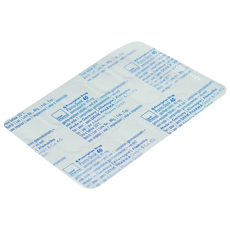 Viên nén Panto-Denk 40 điều trị loét tá tràng, loét dạ dày (2 vỉ x 14 viên)