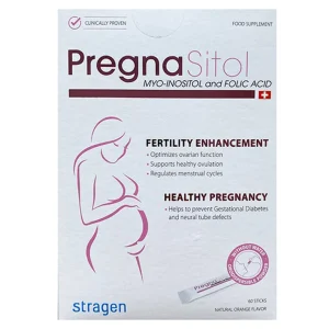 Bột Pregnasitol Stragen hỗ trợ điều hòa chu kỳ kinh nguyệt, tăng khả năng thụ thai (60 gói)