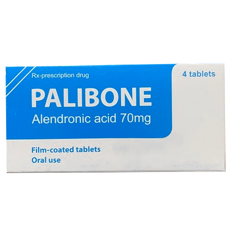 Thuốc Palibone 70mg Atlantic điều trị loãng xương ở nam giới và phụ nữ sau mãn kinh (1 vỉ x 4 viên)