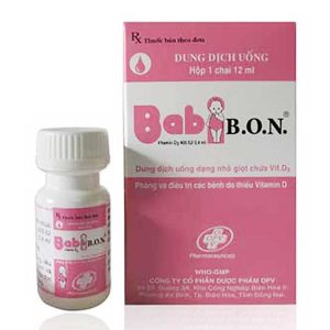 Dung dịch uống Babi B.O.N OPV phòng và điều trị các bệnh do thiếu vitamin D (12ml)