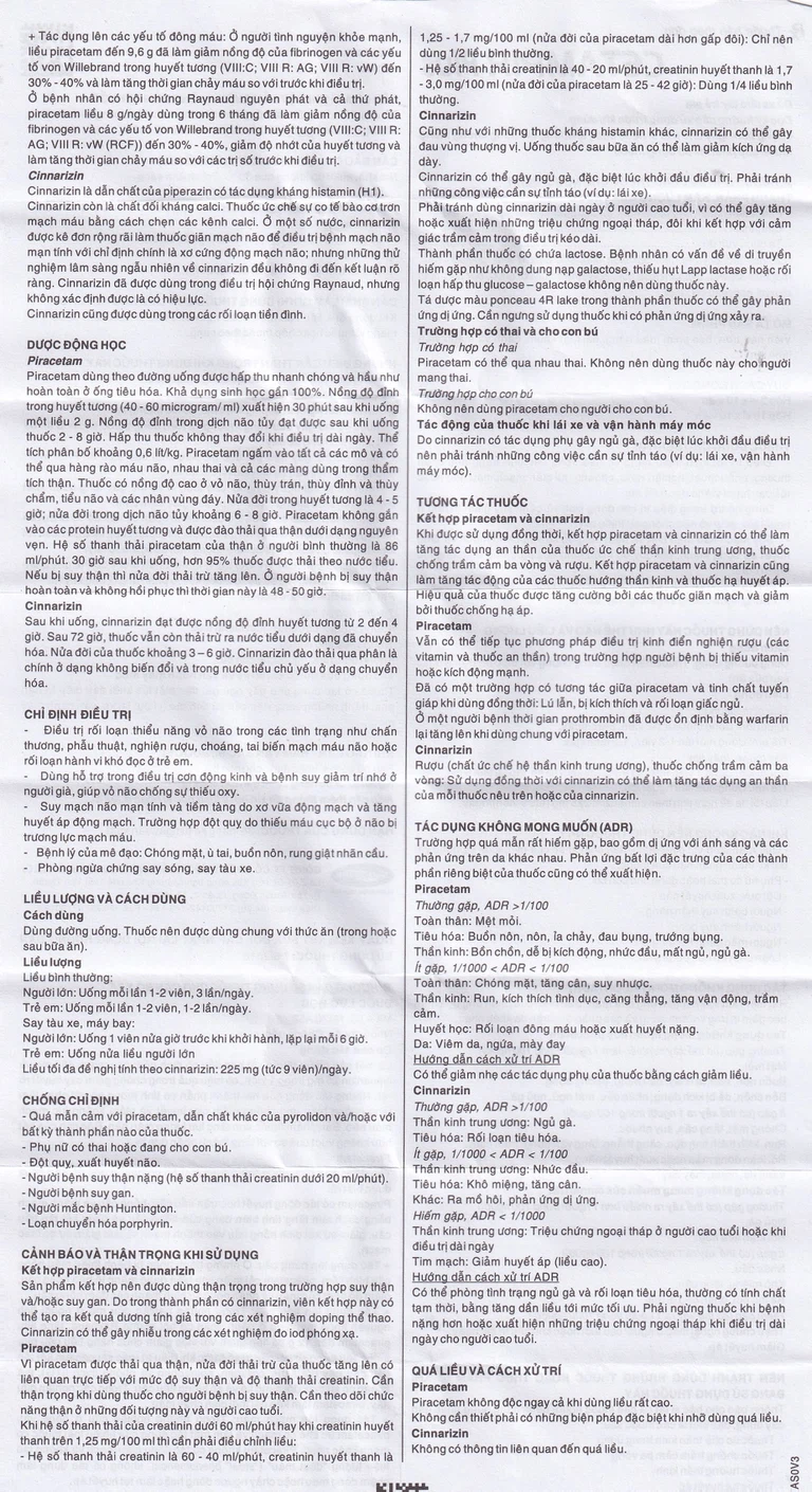 Thuốc Cetampir Plus 400mg/25mg SaVipharm điều trị rối loạn thiểu năng vỏ não, động kinh, giảm trí nhớ (3 vỉ x 10 viên)