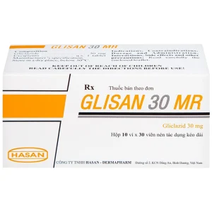 Thuốc Glisan 30 MR Hasan điều trị đái tháo đường típ 2 (10 vỉ x 30 viên)