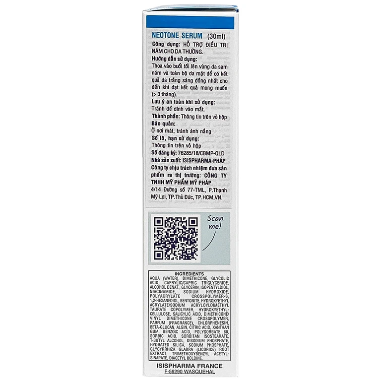 Tinh chất Neotone Serum IsisPharma điều trị nám cho da nhạy cảm (30ml)
