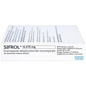 Thuốc Sifrol 0.375mg Boehringer điều trị bệnh parkinson (3 vỉ x 10 viên)