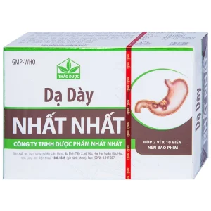Thuốc Dạ Dày Nhất Nhất điều trị viêm loét dạ dày, hành tá tràng cấp và mãn tính (2 vỉ x 10 viên)