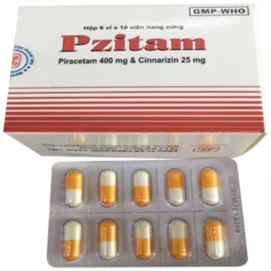 Thuốc Pzitam TW3 giảm các tổn thương do thiếu máu não cục bộ (6 vỉ x 10 viên)