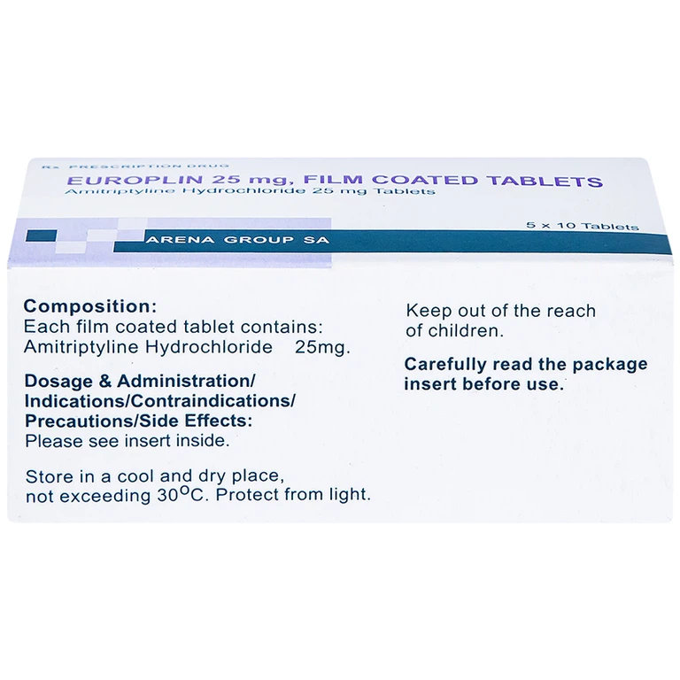 Thuốc Europlin 25mg điều trị trầm cảm (5 vỉ x 10 viên)