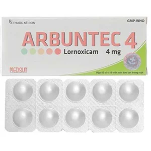Thuốc Arbuntec 4 Medisun điều trị ngắn hạn từ đau nhẹ đến đau vừa (3 vỉ x 10 viên)