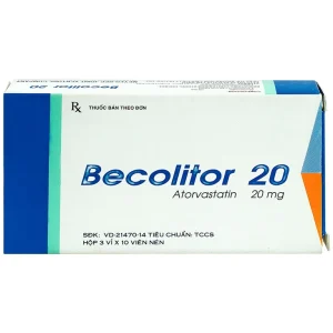 Thuốc Becolitor 20mg Meyer-BPC điều trị tăng cholesterol toàn phần, LDL-cholesterol (30 viên)