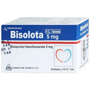 Thuốc Bisolota 5mg điều trị cao huyết áp (10 vỉ x 10 viên)
