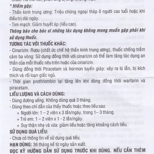 Thuốc Spasticon TV.Pharm điều trị bệnh não do chấn thương (6 vỉ x 10 viên)