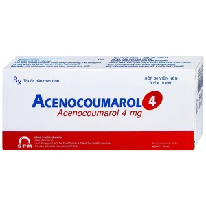 Thuốc Acenocoumarol 4 SPM điều trị và ngăn ngừa bệnh nghẽn mạch (3 vỉ x 10 viên)