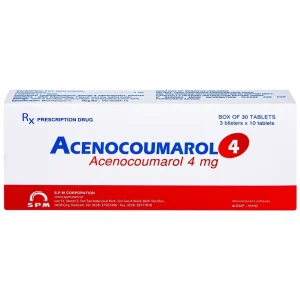 Thuốc Acenocoumarol 4 SPM điều trị và ngăn ngừa bệnh nghẽn mạch (3 vỉ x 10 viên)