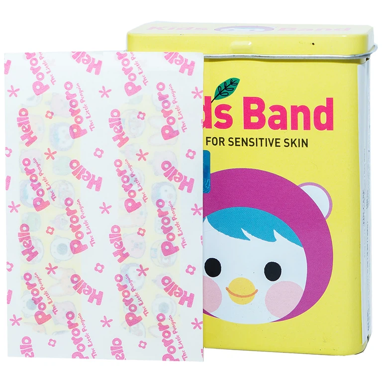 Băng keo cá nhân in hình Pororo Kids Band 2 size Young Chemical bảo vệ vết thương dành cho trẻ nhỏ (25 miếng)