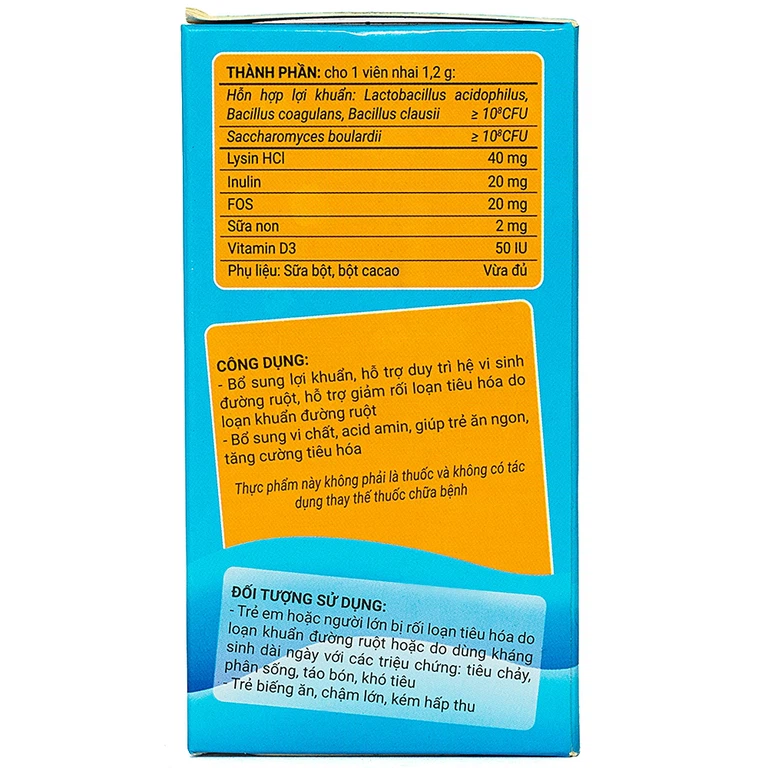 Viên nhai Bio-Acimin Chew Gia Nguyễn giúp bổ sung lợi khuẩn và vi chất (60 viên)