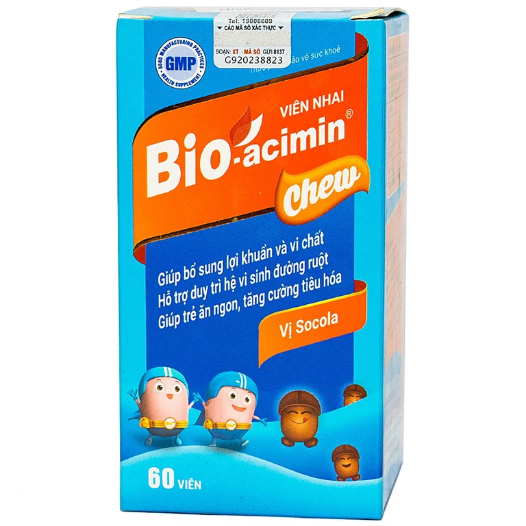 Viên nhai Bio-Acimin Chew Gia Nguyễn giúp bổ sung lợi khuẩn và vi chất (60 viên)