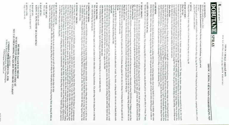 Xịt Dobutane Spray Unison giảm đau, chống viêm trong bệnh lý cơ xương và khớp (60ml)