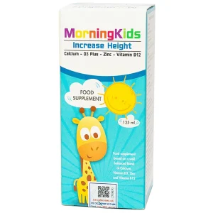 Dung dịch MorningKids Increase Height hỗ trợ duy trì sự phát triển bình thường của xương và răng (125ml)