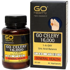 Viên uống Go Celery 16,000 hỗ trợ giảm uric acid, giảm triệu chứng sưng, đau do gout (60 viên)