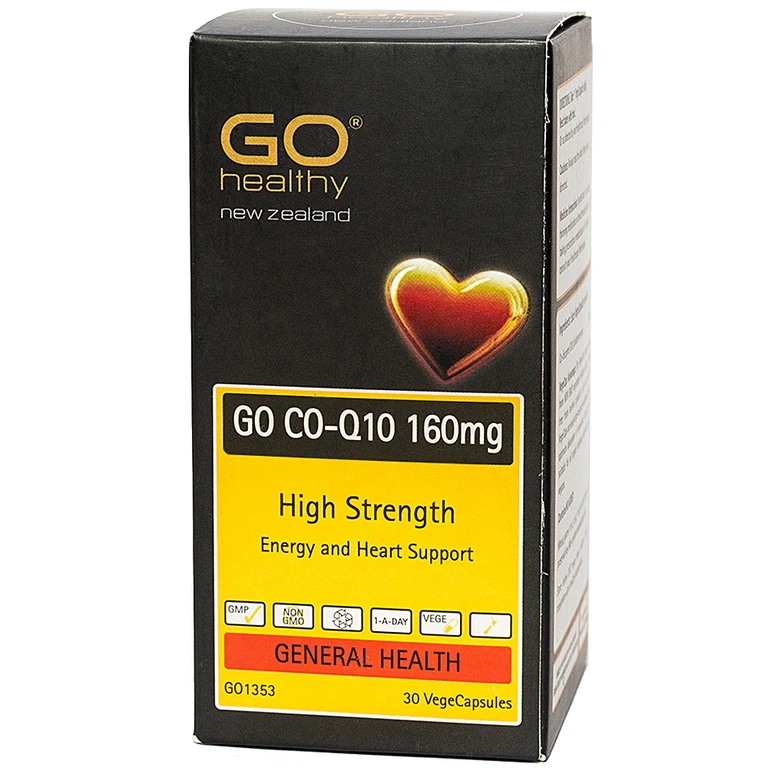 Viên uống Go Co-Q10 160mg hỗ trợ giảm quá trình lão hóa tim mạch (30 viên)