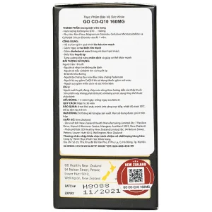 Viên uống Go Co-Q10 160mg hỗ trợ giảm quá trình lão hóa tim mạch (30 viên)