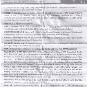 Kem bôi vùng khớp Stabil Aflofarm Krem (75g)