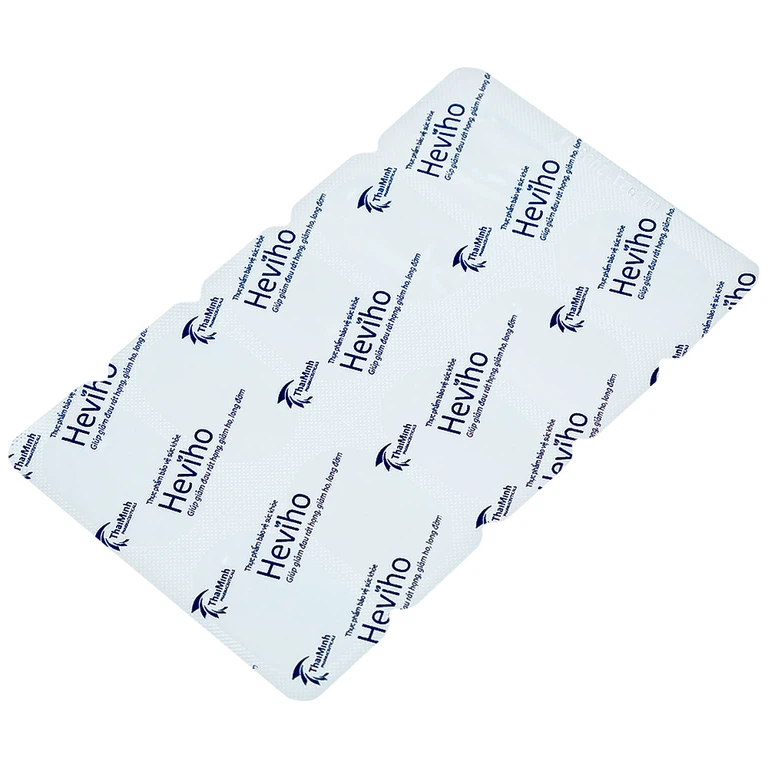 Viên uống Heviho Thái Minh giảm đau rát họng, giảm ho, long đờm (2 vỉ x 10 viên)