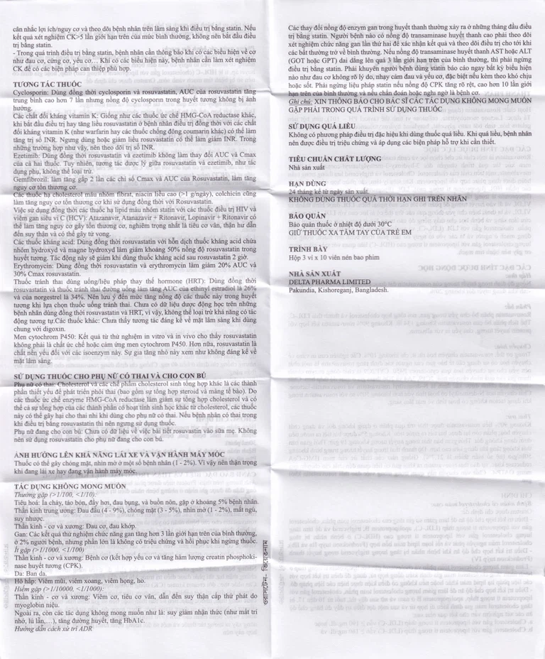 Thuốc Orasten 10mg Delta Pharma giảm cholesterone toàn phần (3 vỉ x 10 viên)