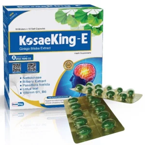 Viên uống KosaeKing E 300mg Dolexphar tăng cường tuần hoàn não (10 vỉ x 10 viên)